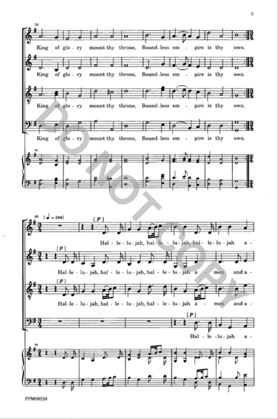 An Anthem for Easter 4-Part scores gallery preview page 6