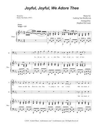 Joyful, Joyful, We Adore Thee (2-part choir - (TB)
