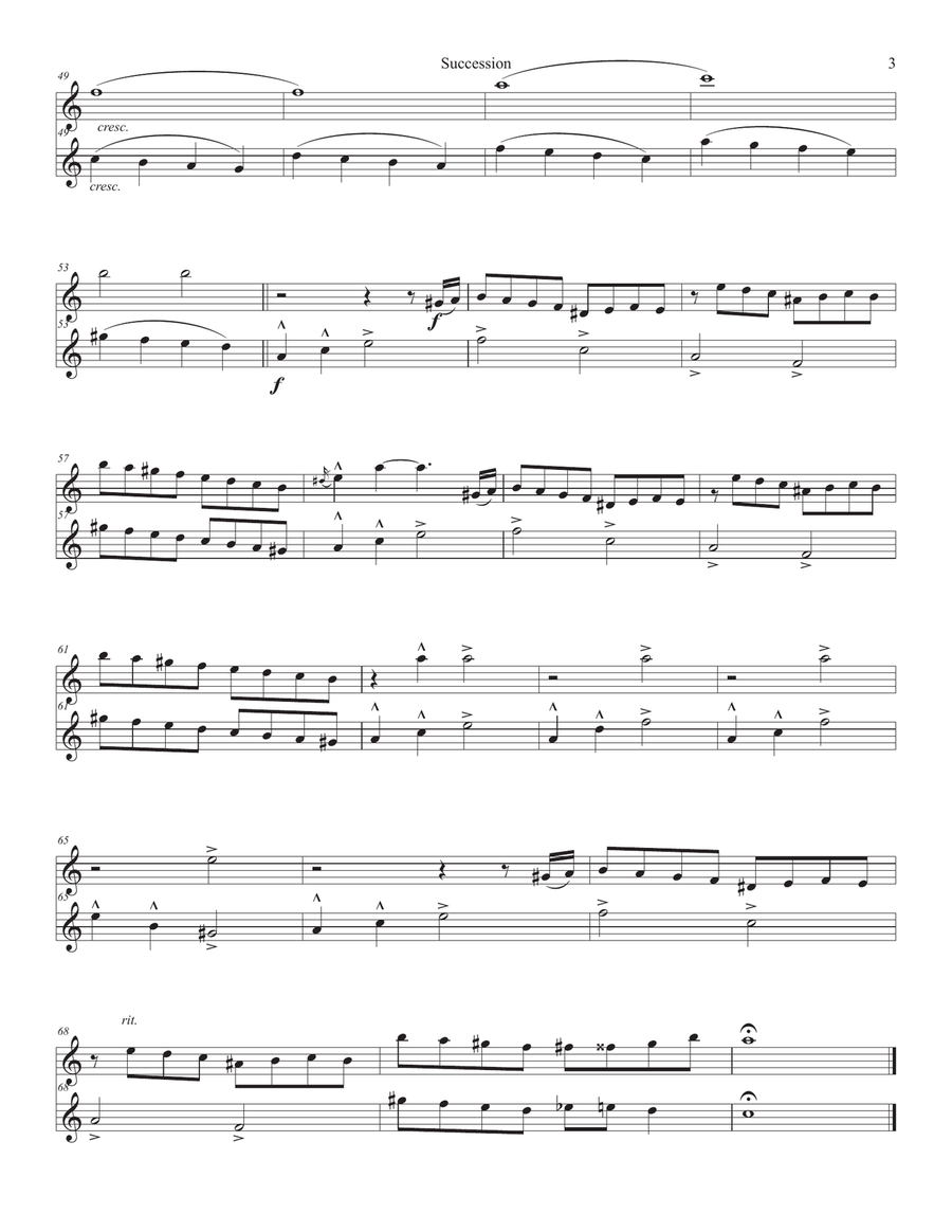 Succession Theme Clarinet Duet scores gallery preview page 3
