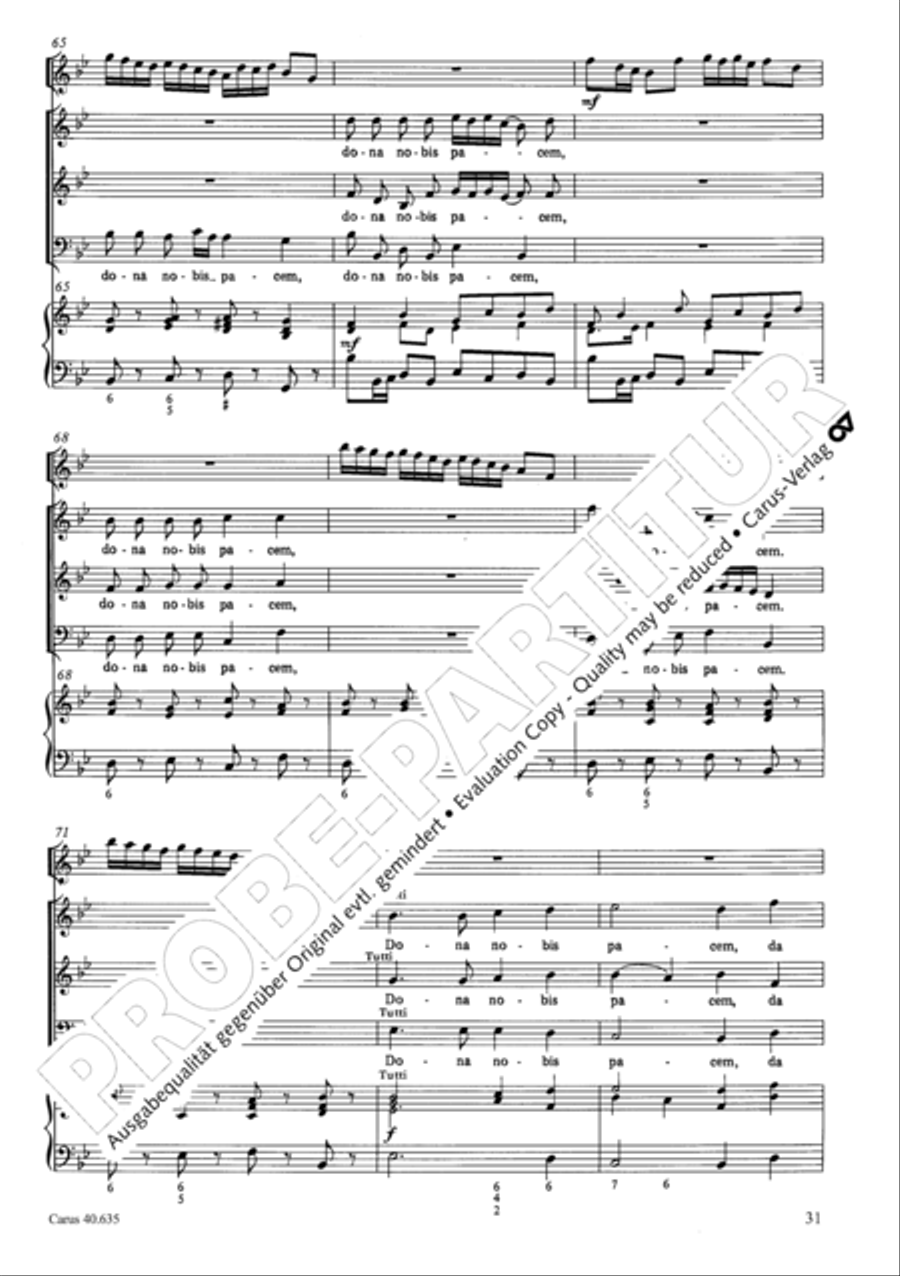 Missa civilis in B 3-Part scores gallery preview page 40
