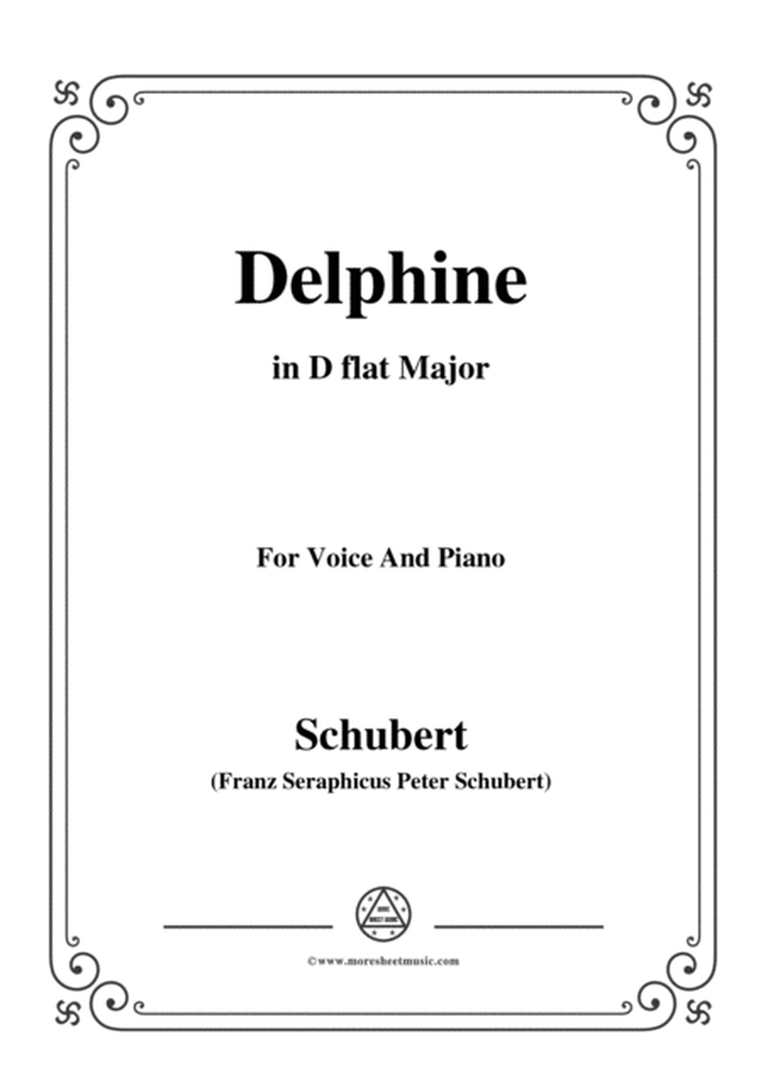 Schubert-Delphine in D flat Major,for voice and piano image number null