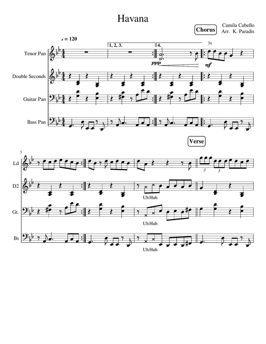 Havana Large Ensemble scores gallery preview page 1