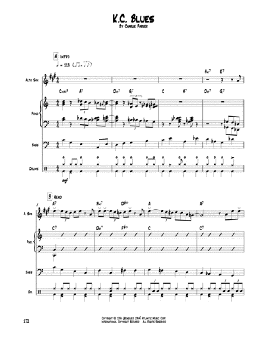 K.C. Blues K.C. Blues Score scores gallery preview page 1