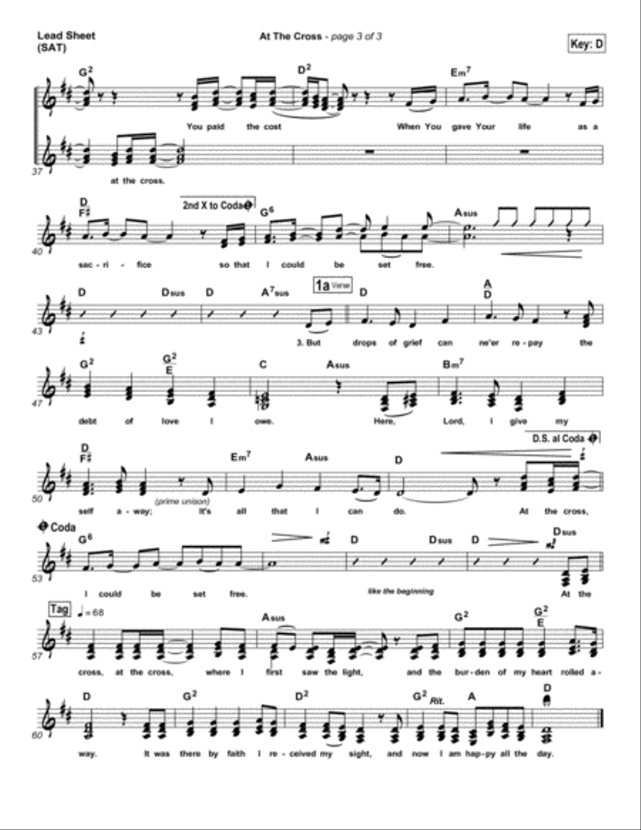 At the Cross Piano scores gallery preview page 3
