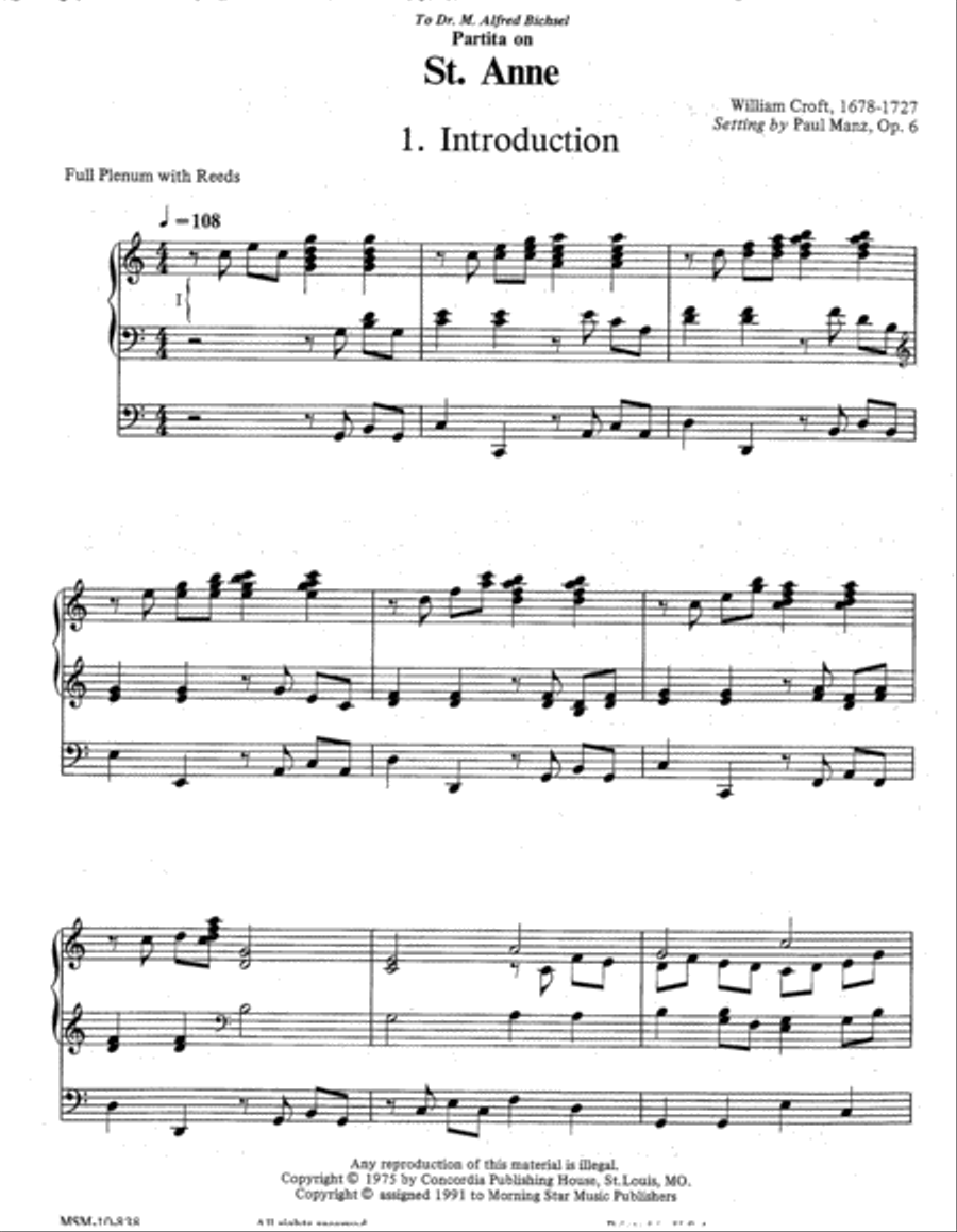Partita on St. Anne Partita on St. Anne Organ scores gallery preview page 2