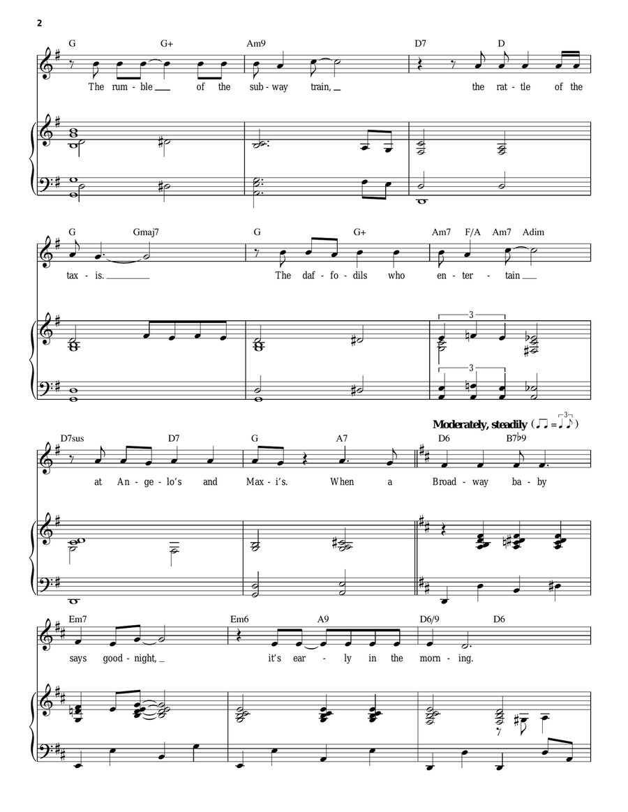 Lullaby Of Broadway Piano, Vocal scores gallery preview page 2