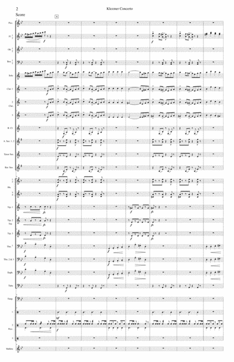 Klezmer 101 from Klezmer Concerto for Clarinet and Wind Orchestra (complete score)