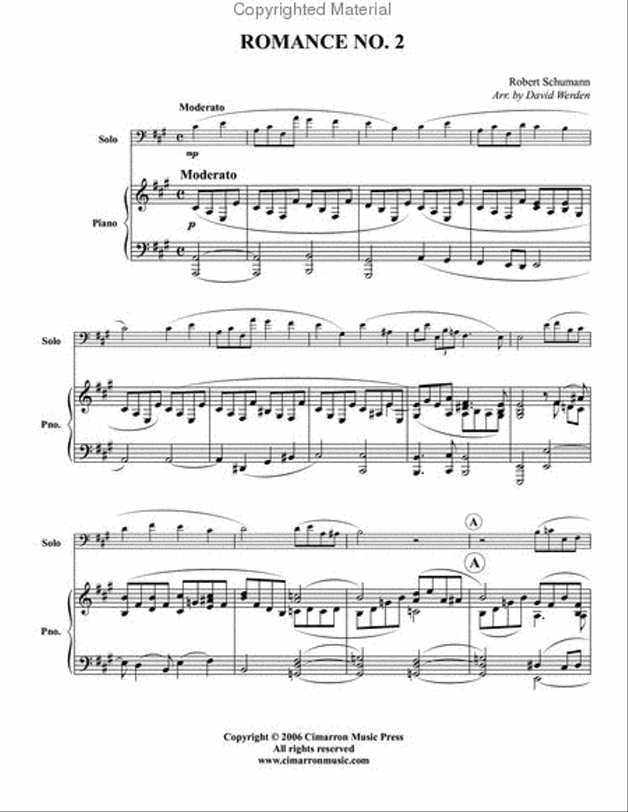 Romance No. 2 Euphonium scores gallery preview page 2