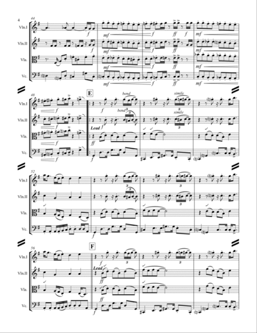 Sir Duke String Quartet scores gallery preview page 5