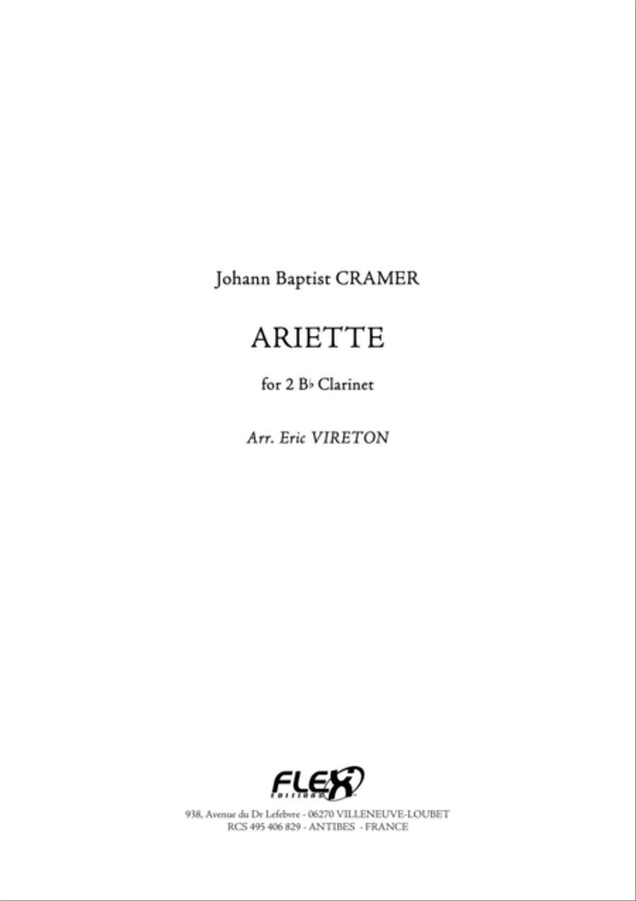 Ariette Clarinet Duet scores gallery preview page 1