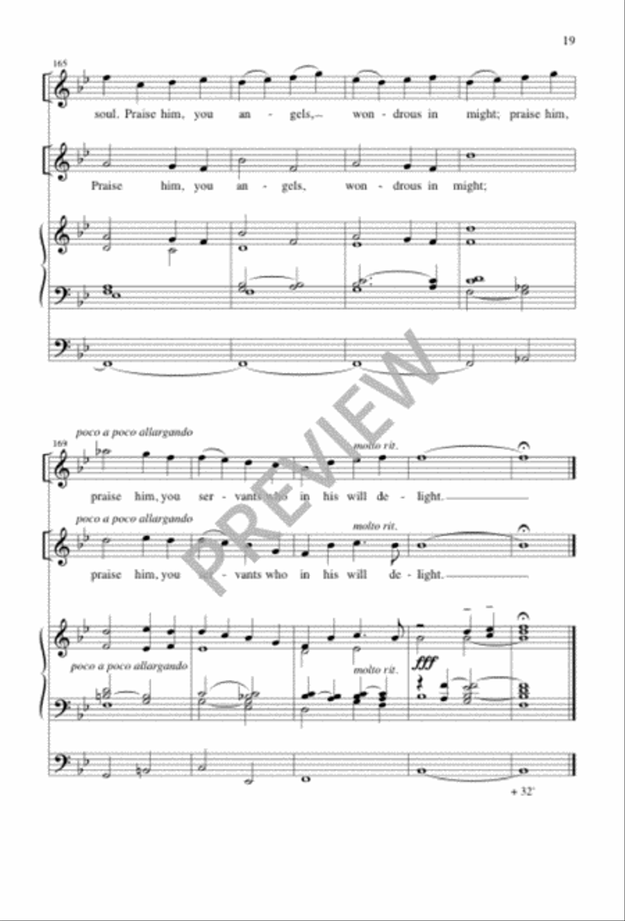 O Come, My Soul, Sing Praise to God 4-Part scores gallery preview page 18