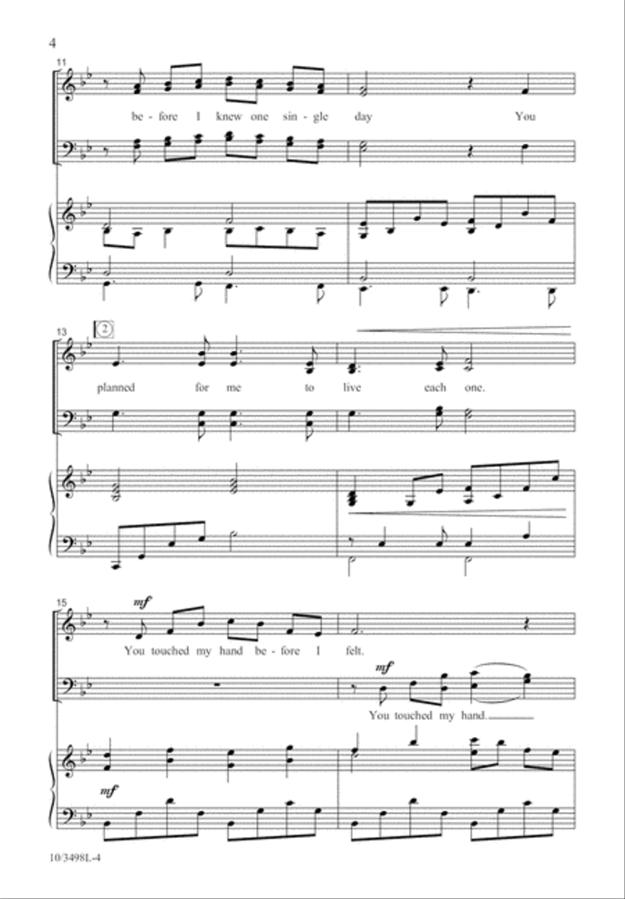 You Knew Me, Lord 4-Part scores gallery preview page 5
