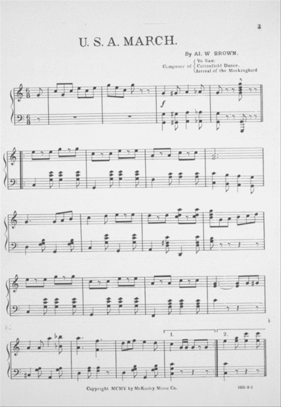 USA March Piano Solo scores gallery preview page 2