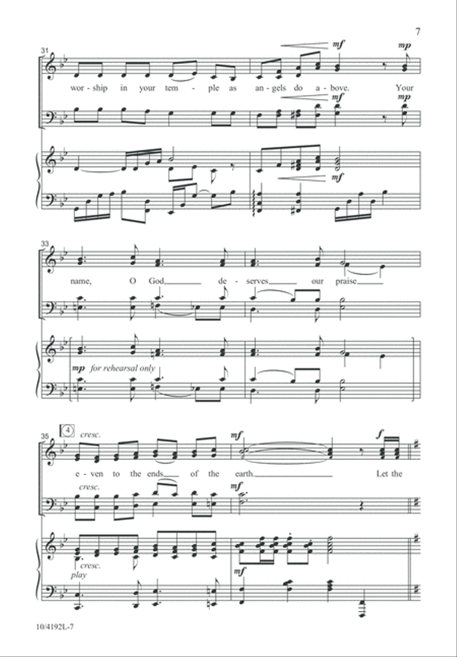 How Great Is the Lord 4-Part scores gallery preview page 7