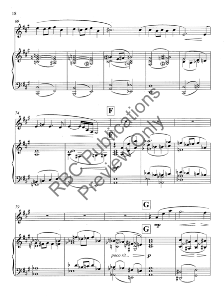 Clarinet Concerto Choir scores gallery preview page 21