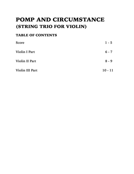 Pomp and Circumstance (Violin Trio) image number null
