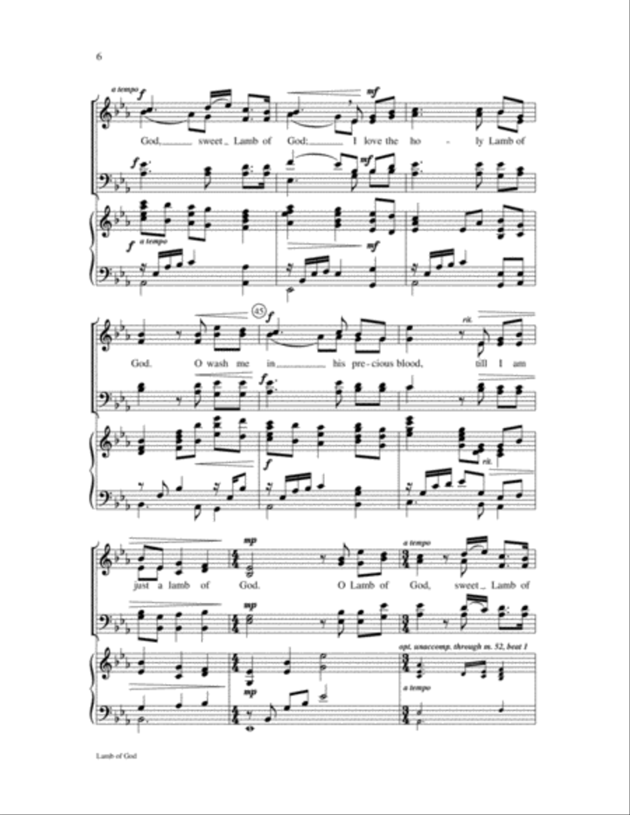 Lamb of God Choir scores gallery preview page 6
