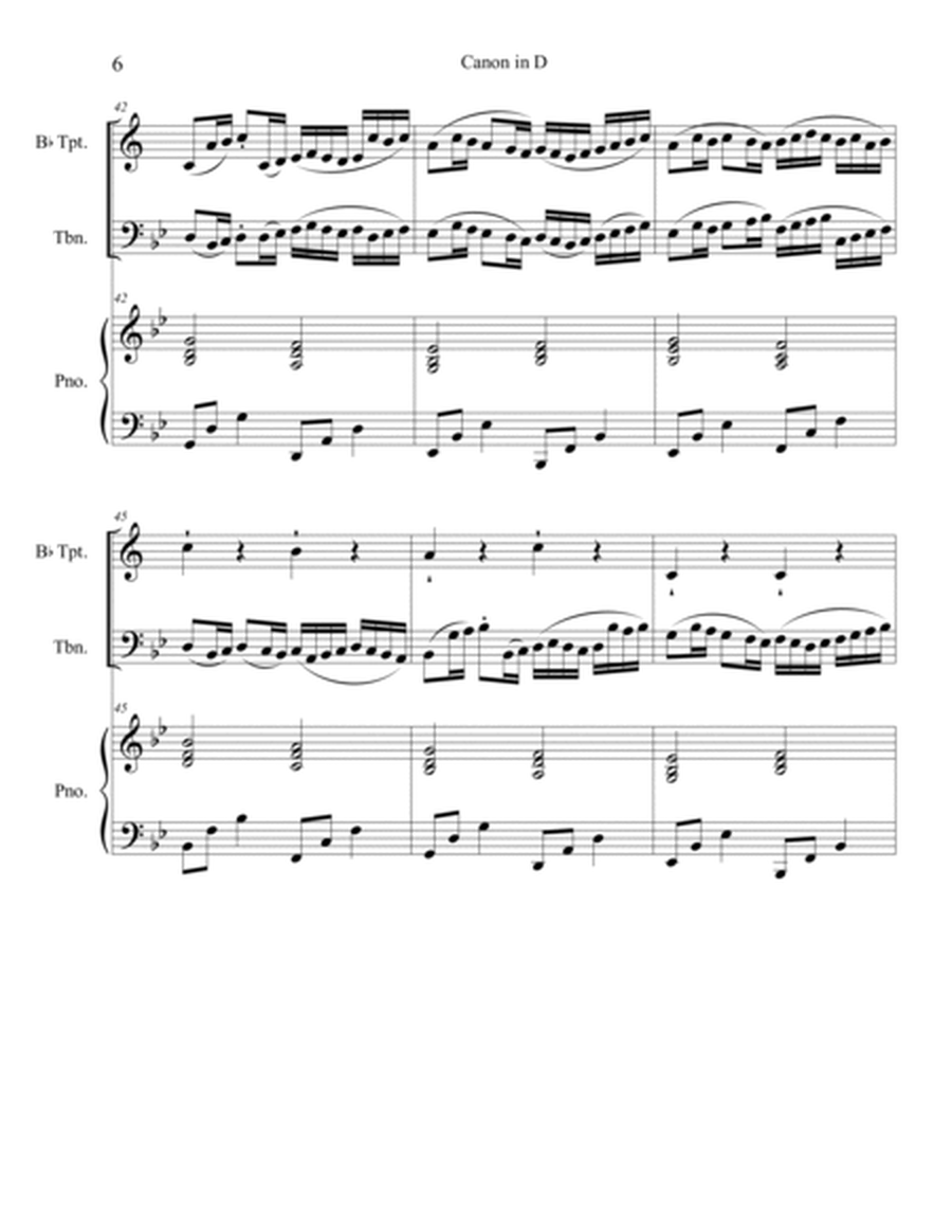 Canon in D (Trumpet and Trombone Duet) with Piano image number null