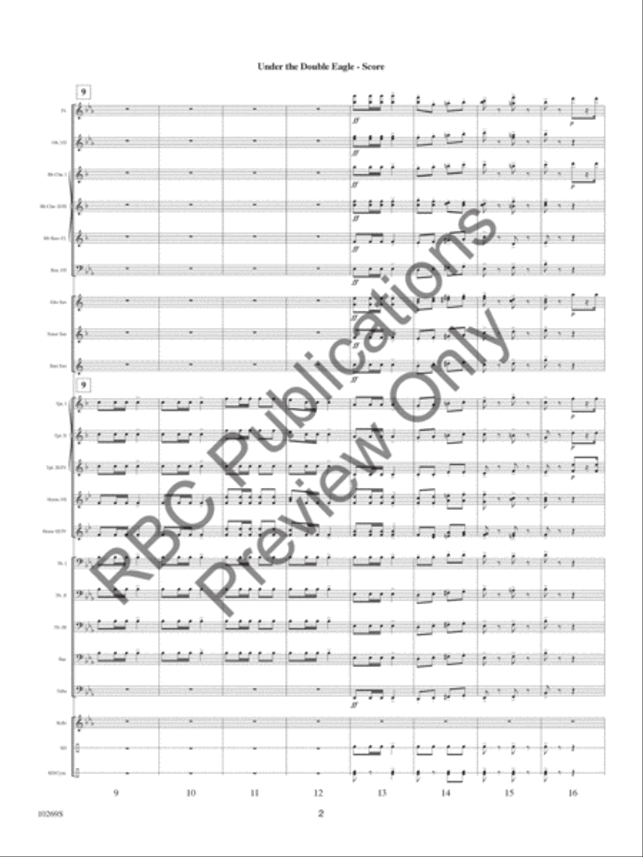 Under The Double Eagle (Score) Concert Band scores gallery preview page 5