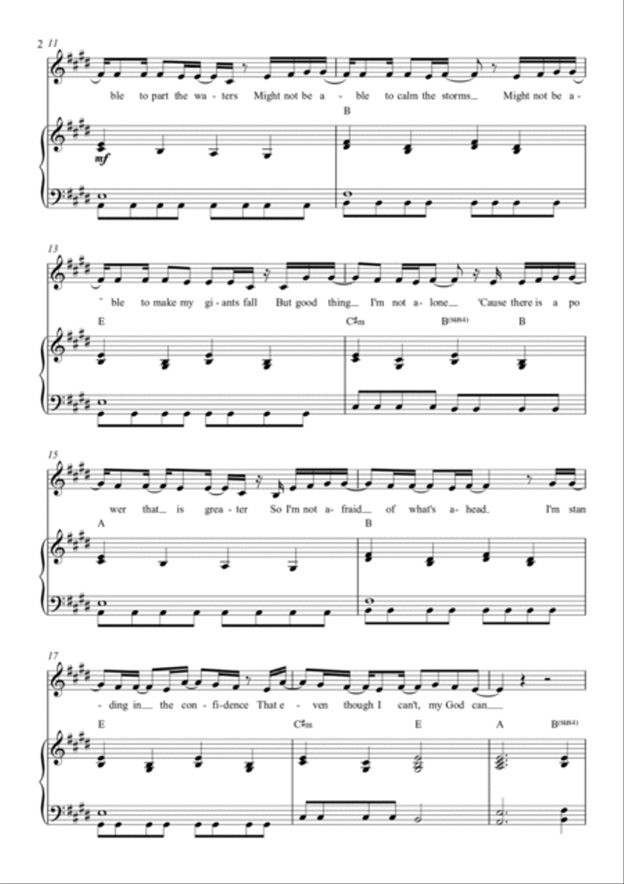 My God Can My God Can Piano, Vocal, Guitar scores gallery preview page 2