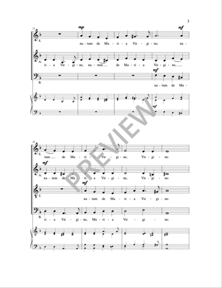 Ave verum corpus 4-Part scores gallery preview page 4