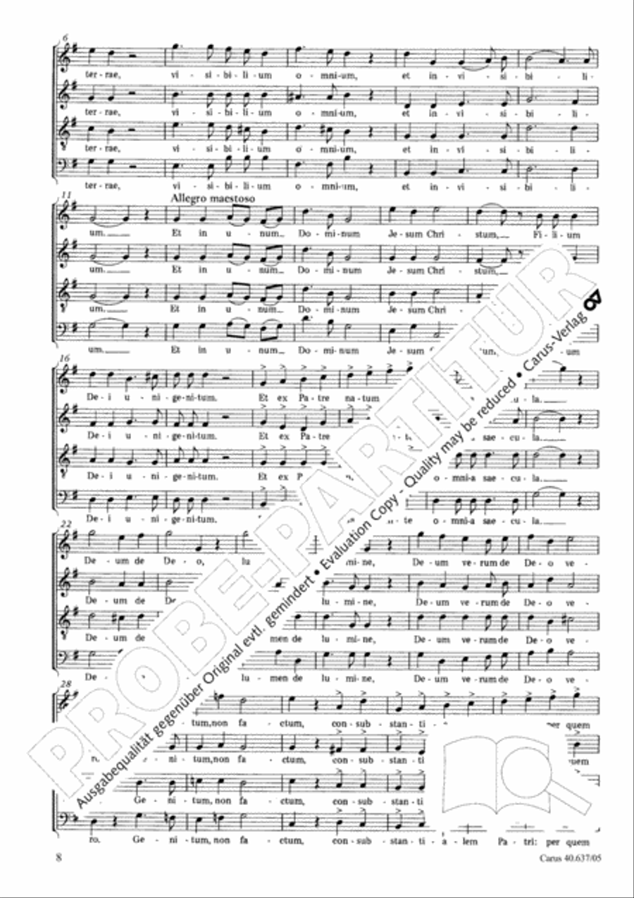 Messe breve no. 6 aux cathedrales 4-Part scores gallery preview page 9