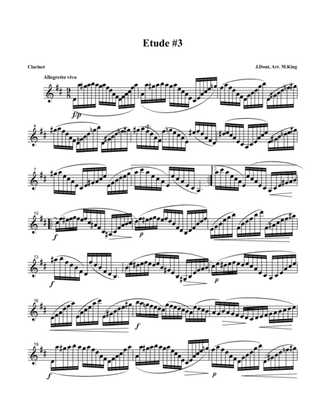 Clarinet Etude #3, Arr. Marten King