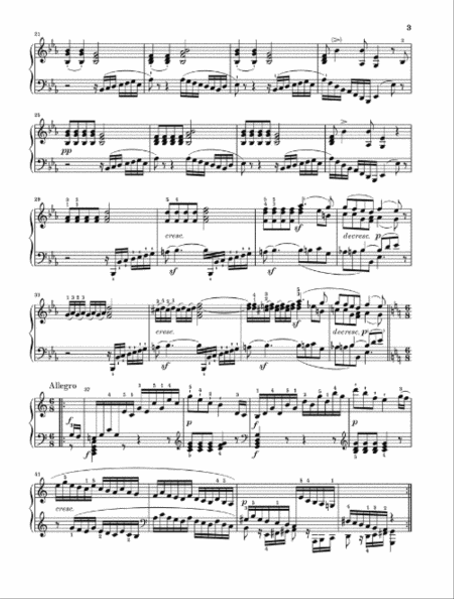 Piano Sonata No. 13 E-flat Major, Op. 27, No. 1 Piano Solo scores gallery preview page 4
