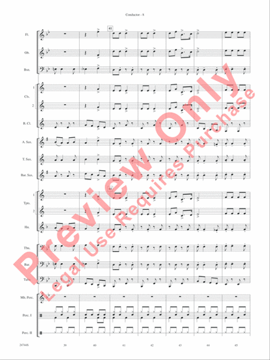 Down Home Christmas Concert Band scores gallery preview page 10