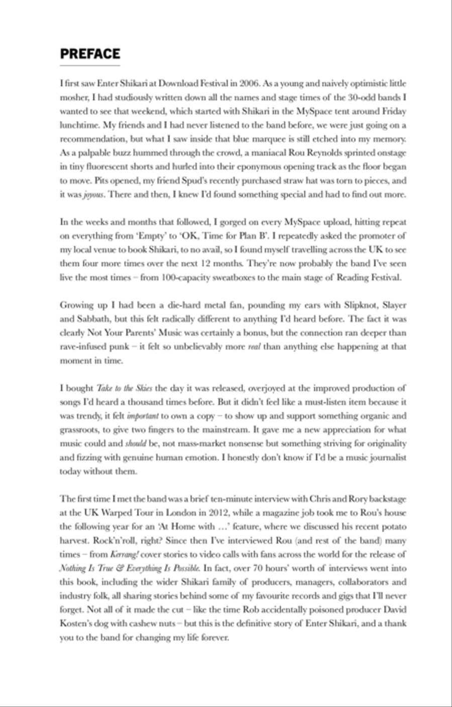 Standing Like Statues -- The Enter Shikari Authorised Biography Collection / Songbook scores gallery preview page 2
