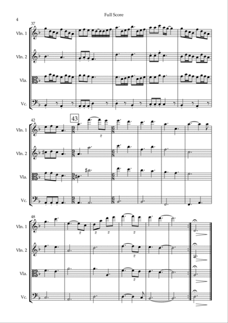 He's A Pirate String Quartet scores gallery preview page 4