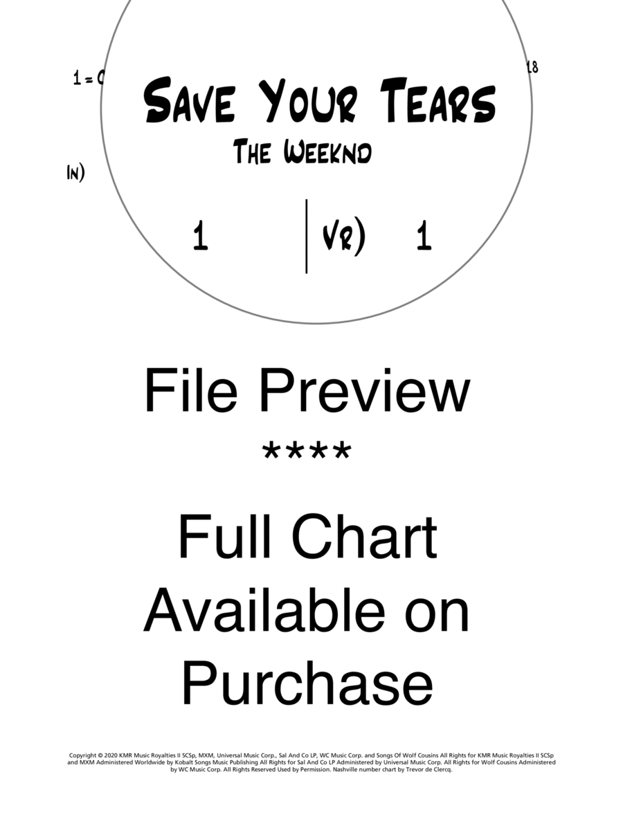Save Your Tears Electric Guitar scores gallery preview page 1