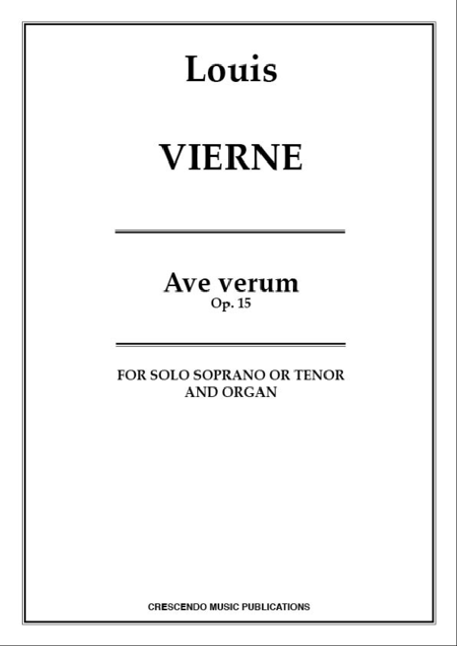 Ave verum, Op. 15 Voice scores gallery preview page 1