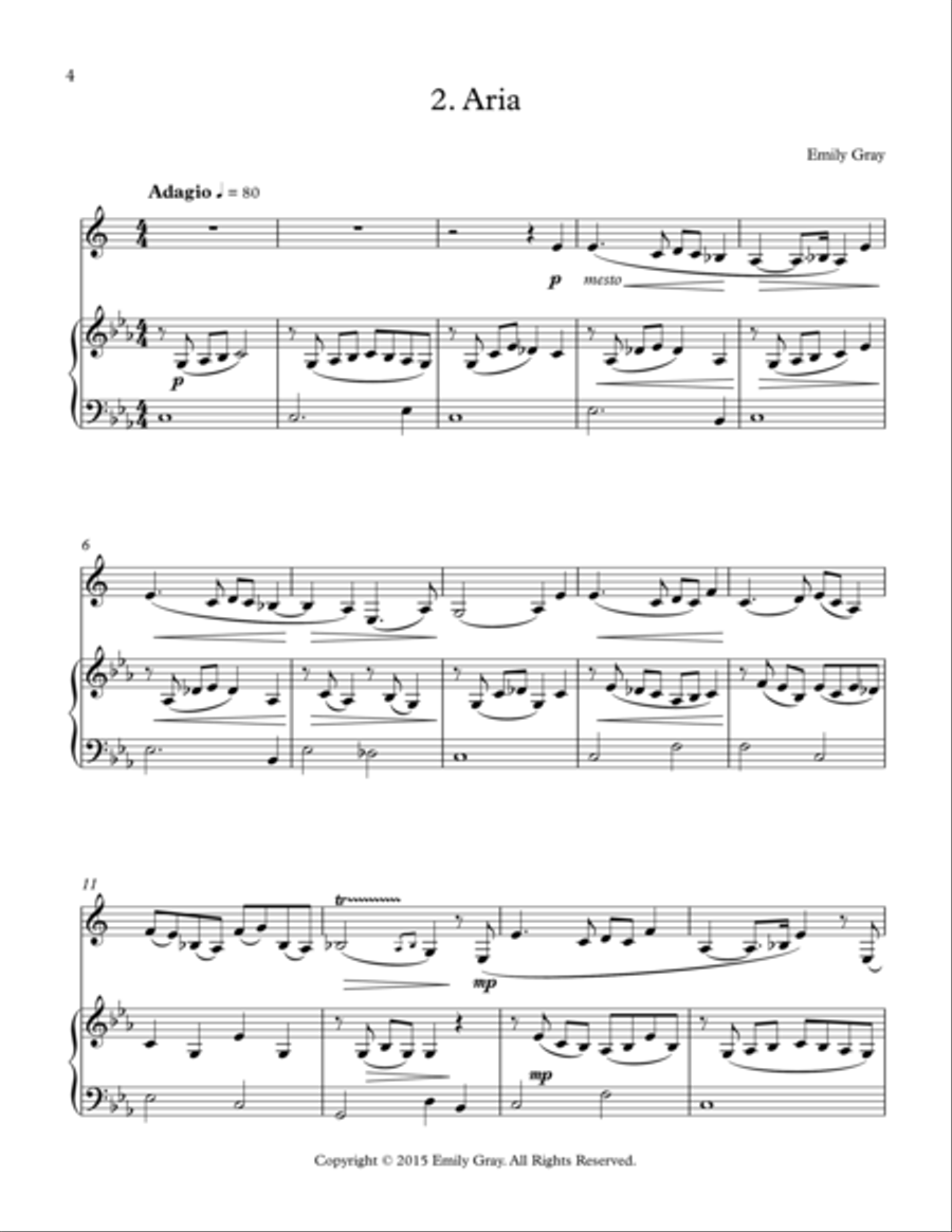 Suite for E-flat Clarinet and Piano E-Flat Clarinet scores gallery preview page 5