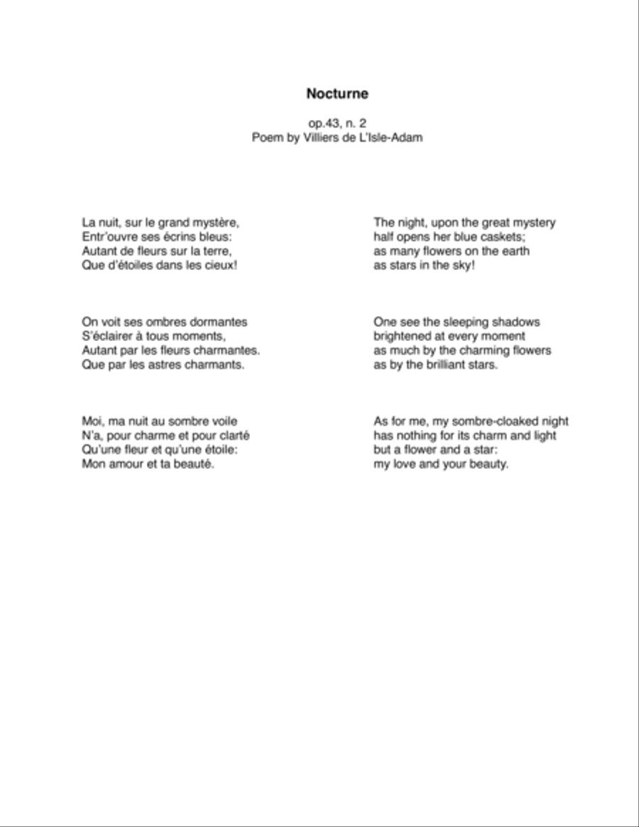 Nocturne SATB Fauré, arranged by Jennifer Tibbetts 4-Part scores gallery preview page 1