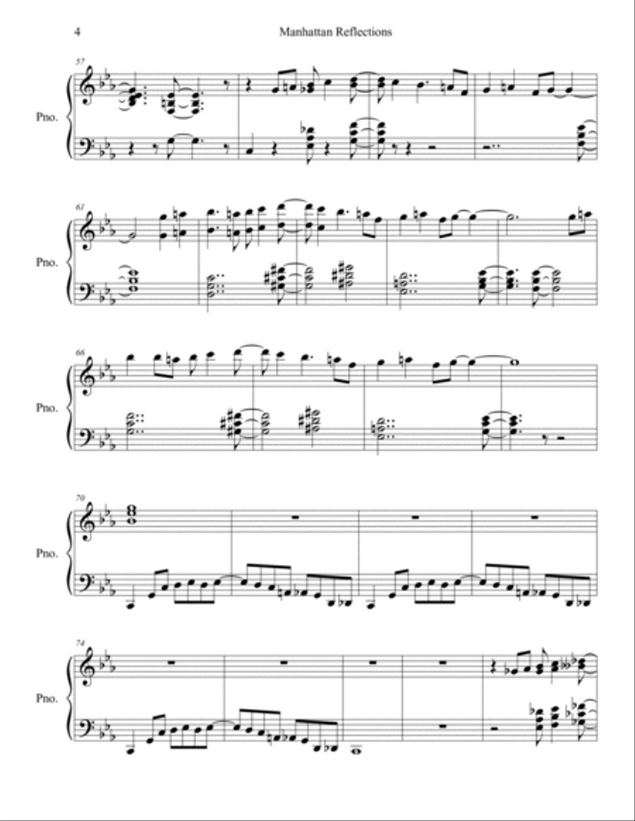 Manhattan Reflections Piano Solo scores gallery preview page 4
