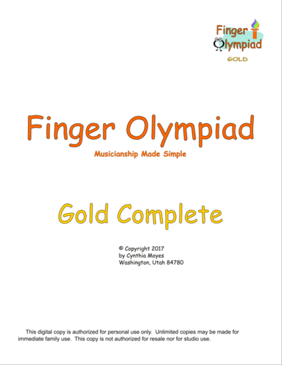 Gold Complete - Finger Olympiad (Piano) Piano Method scores gallery preview page 3