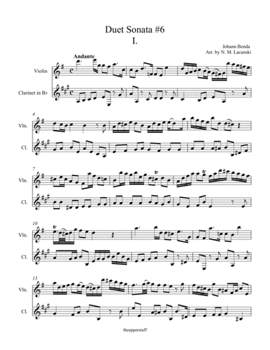 Duet Sonata #6 Movement 1 Andante