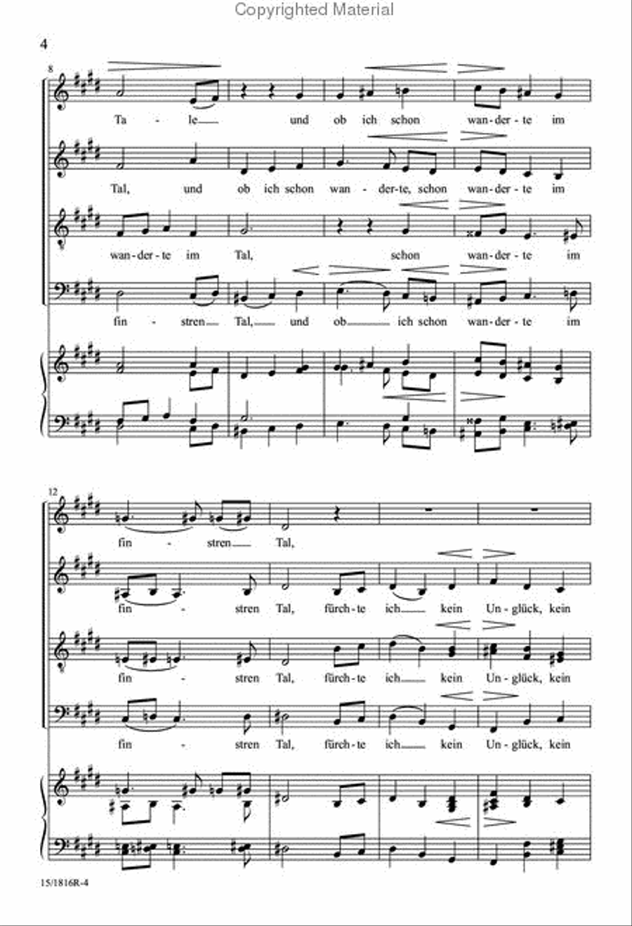 Und Ob Ich Schon Wanderte in Finstren Tal Divisi scores gallery preview page 4