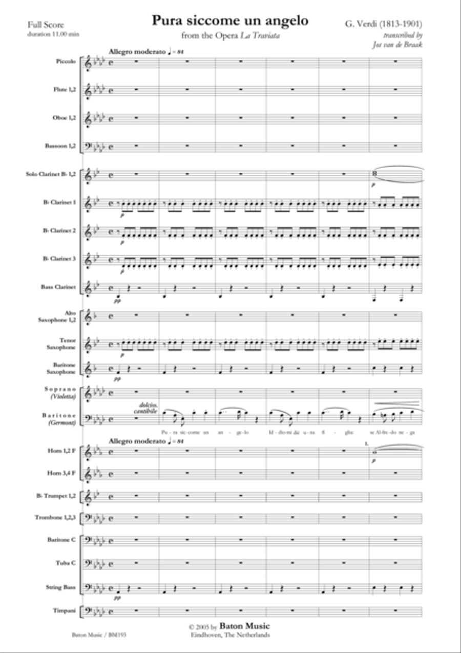 Pura siccome un angelo Concert Band scores gallery preview page 2