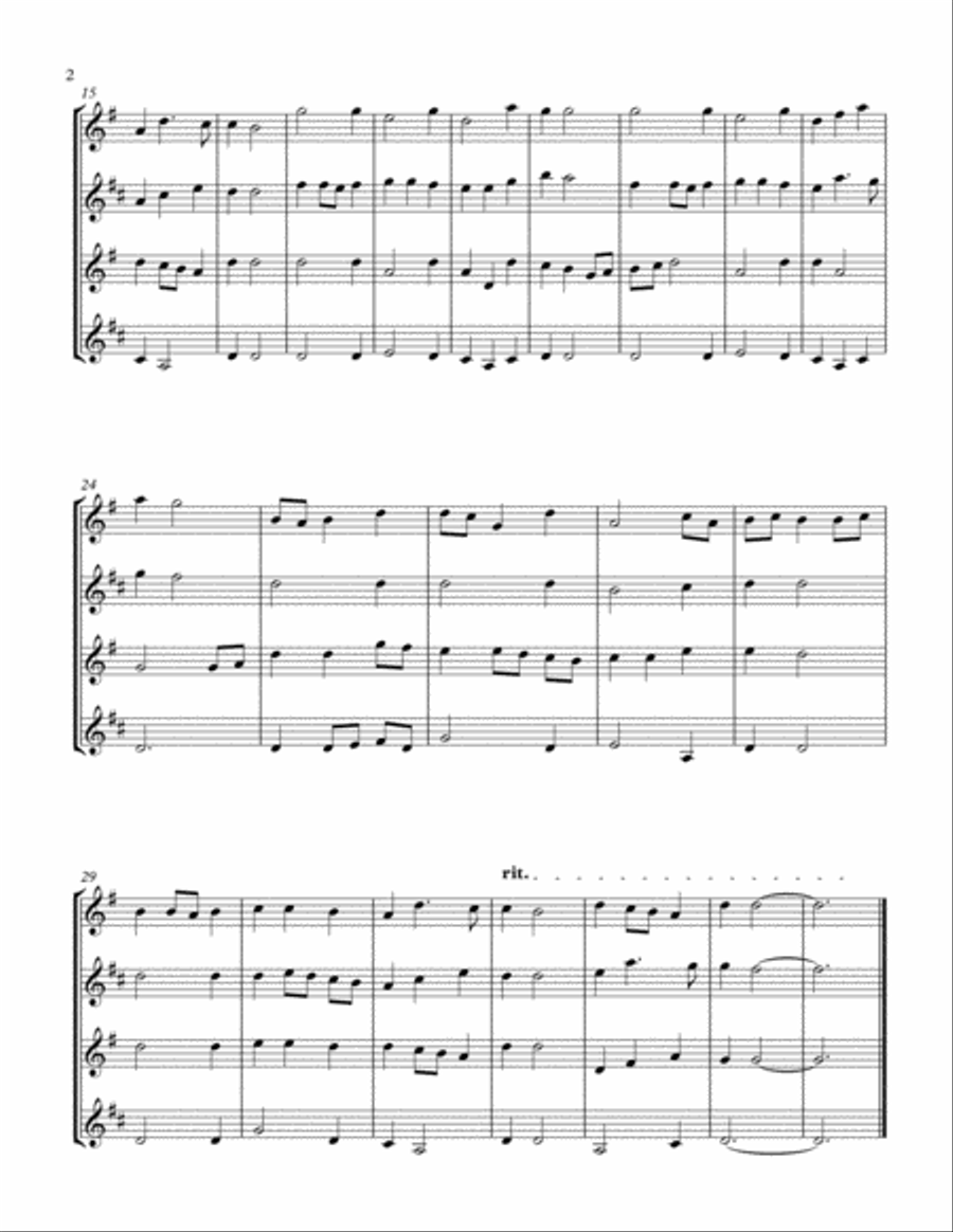 Polish Lullaby (Sax Quartet SATB) Saxophone Quartet scores gallery preview page 2