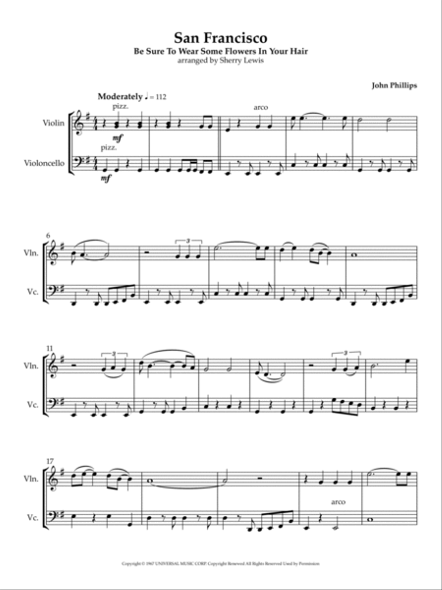 San Francisco (be Sure To Wear Some Flowers In Your Hair) by John