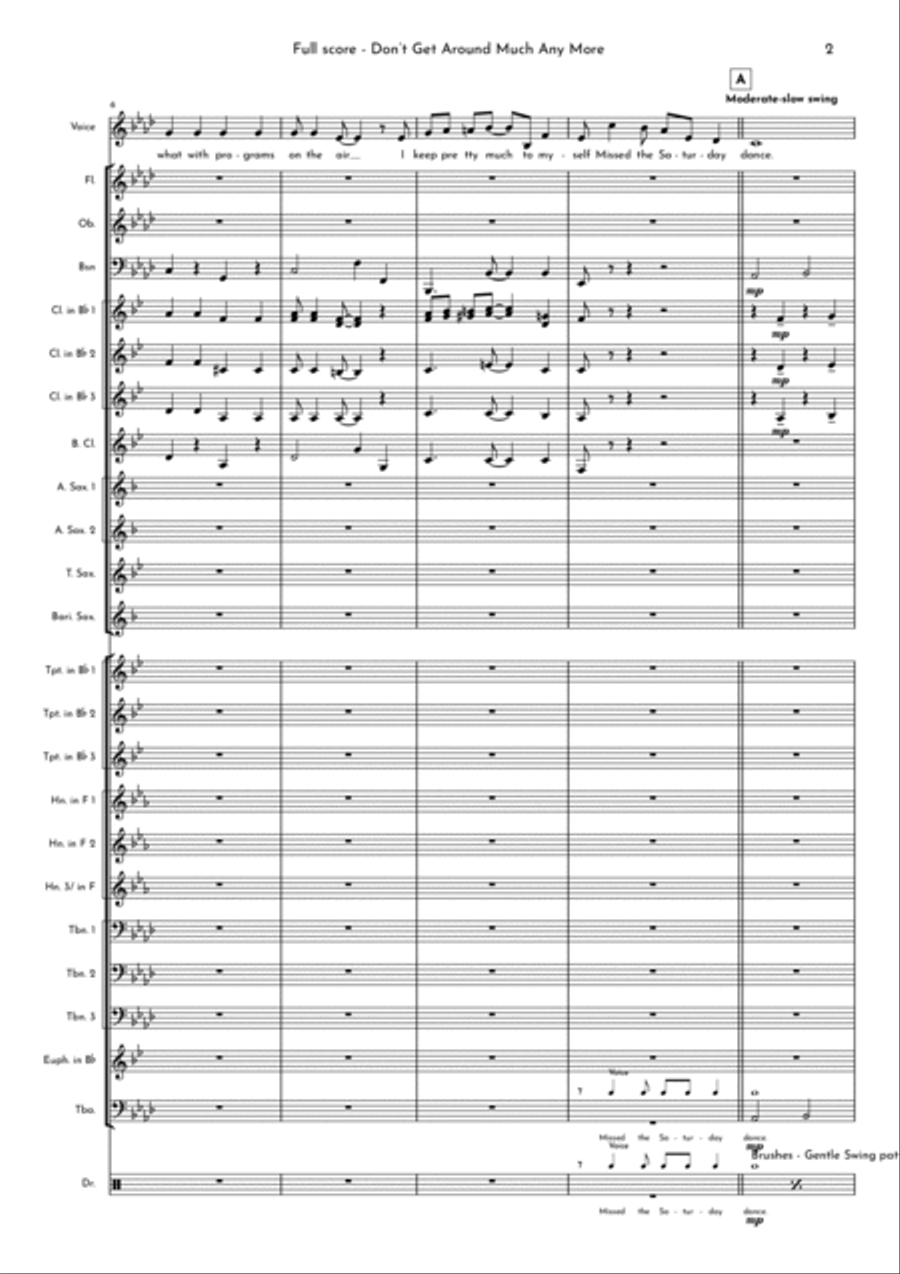 Don't Get Around Much Anymore Concert Band scores gallery preview page 2