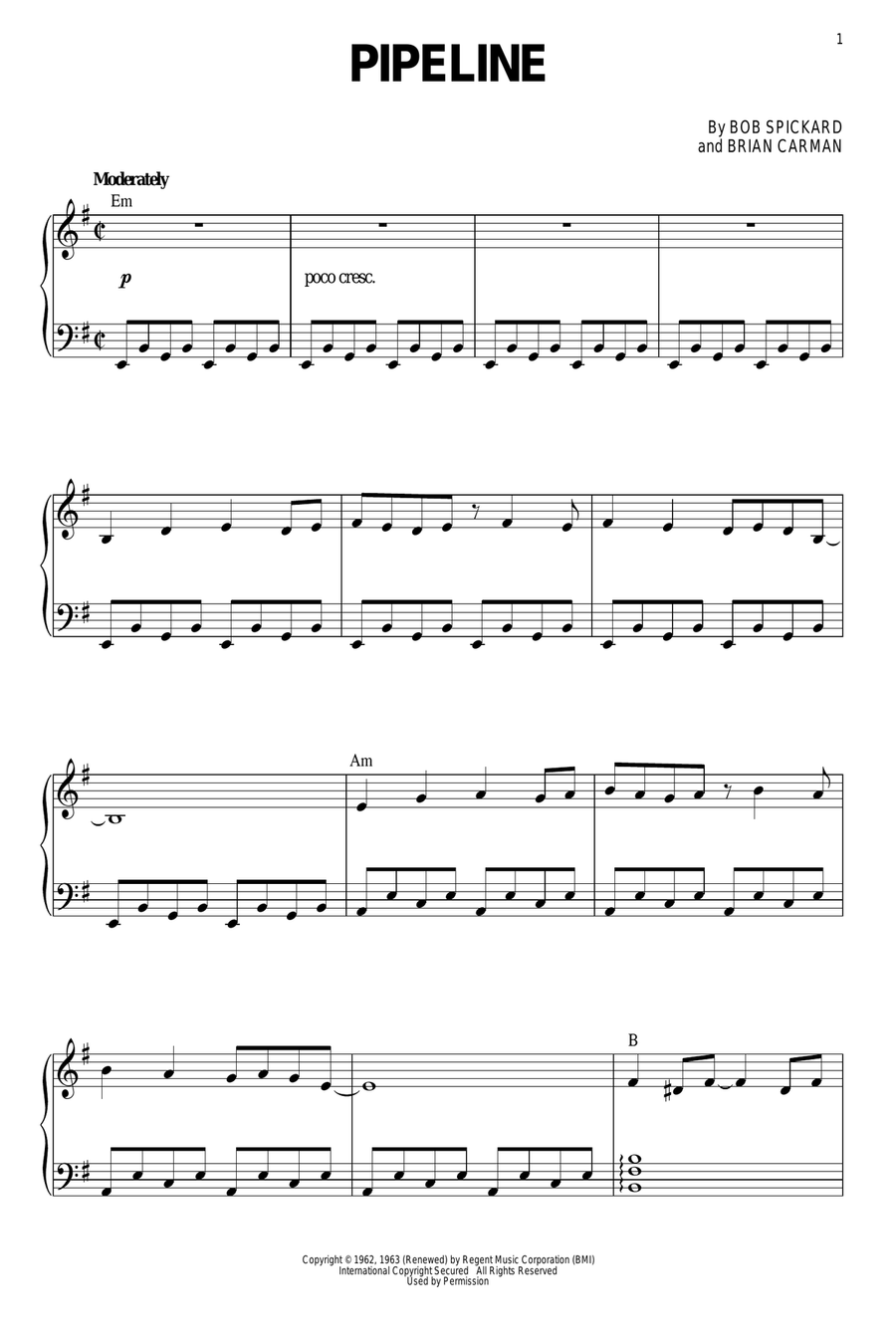 Pipeline Piano Solo scores gallery preview page 1