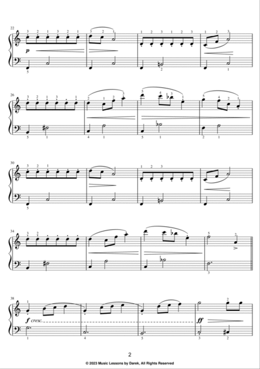 Waltz in Eb Major (EASY PIANO) Op. 18, No. 1 (Grande Valse Brillante) [Frédéric Chopin] Easy Piano scores gallery preview page 2