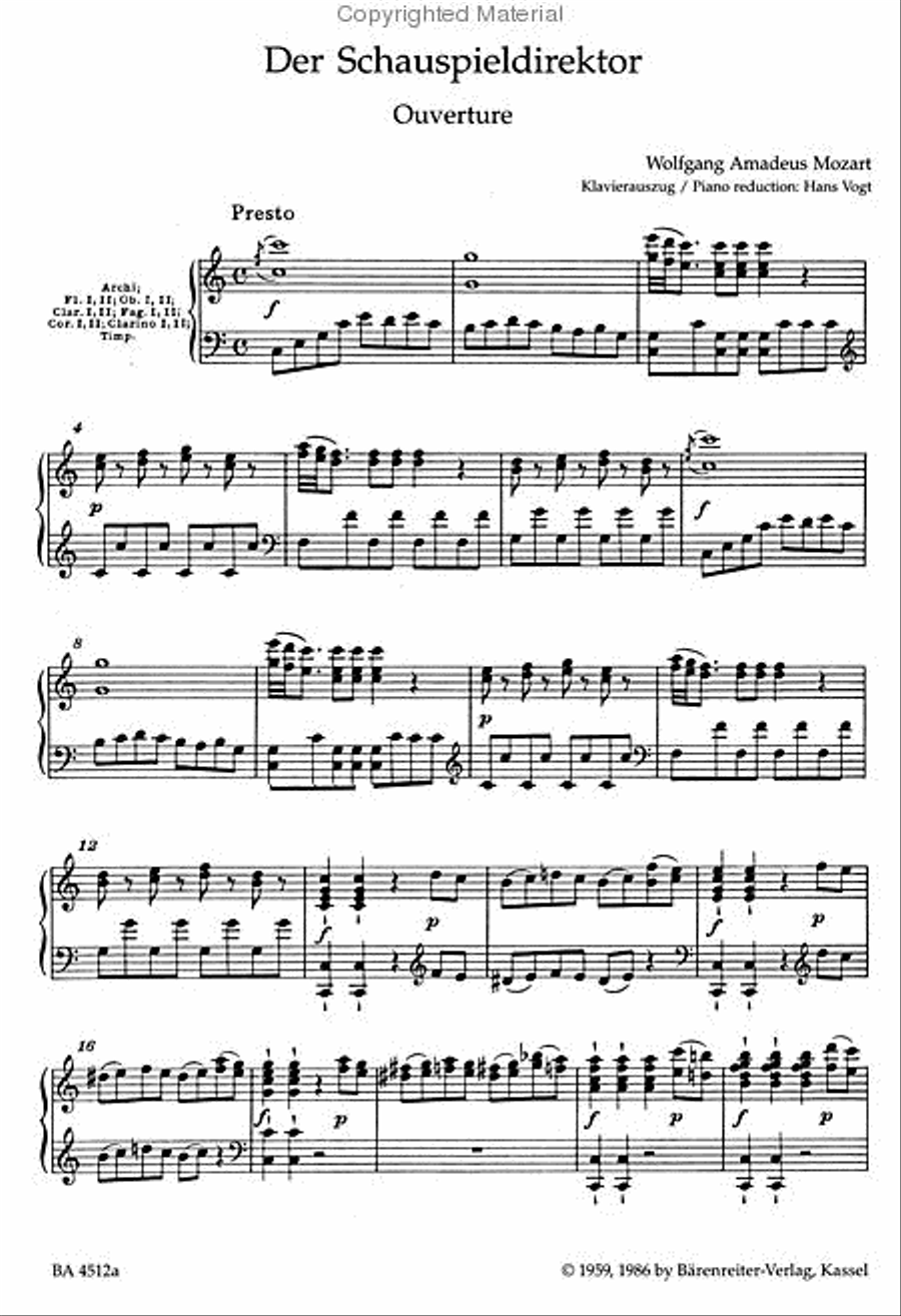 Der Schauspieldirektor, KV 486 Bassoon scores gallery preview page 3