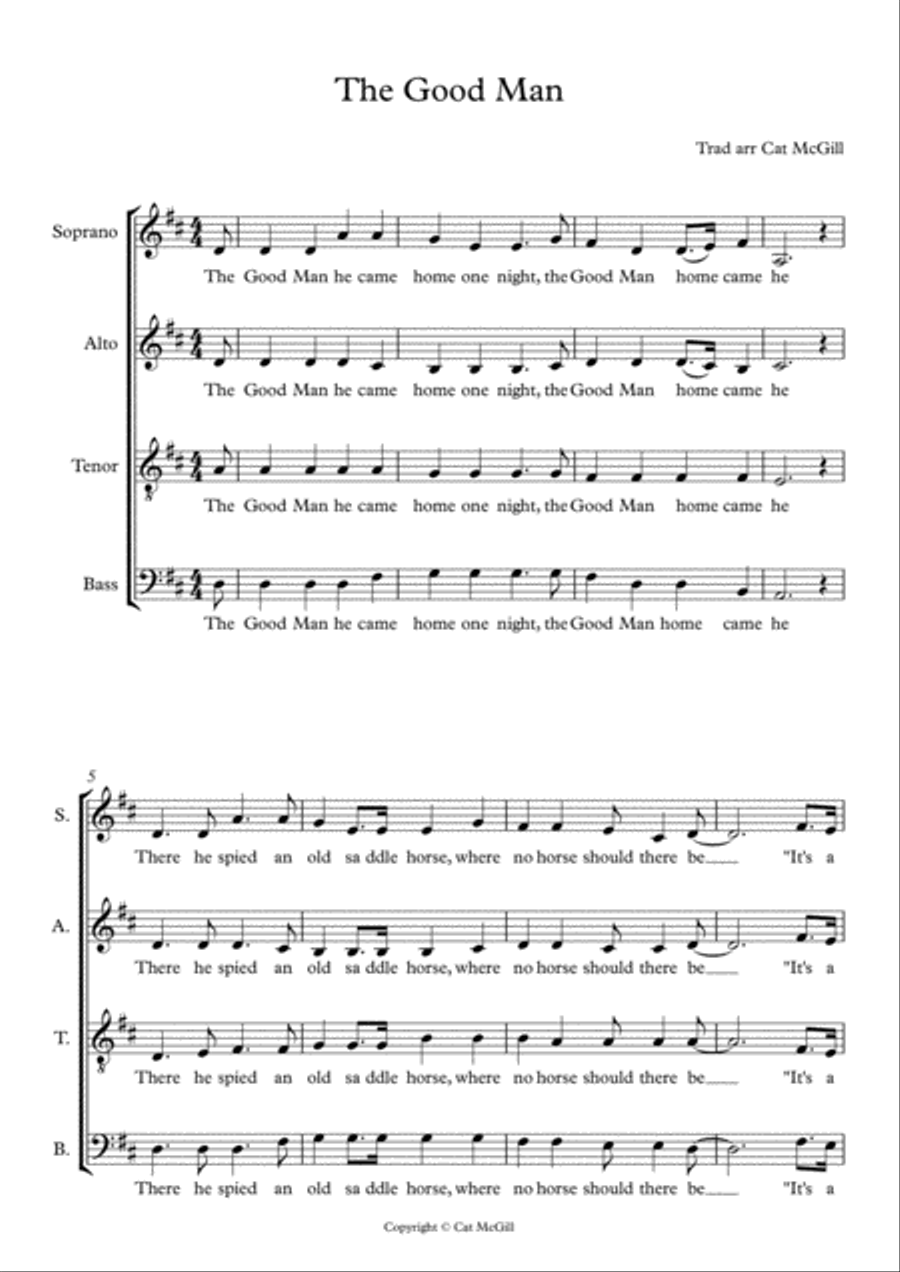 The Good Man (English folk song arranged for a cappella choir)