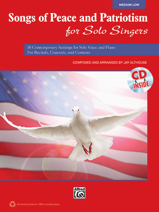 Book cover for Songs of Peace and Patriotism for Solo Singers