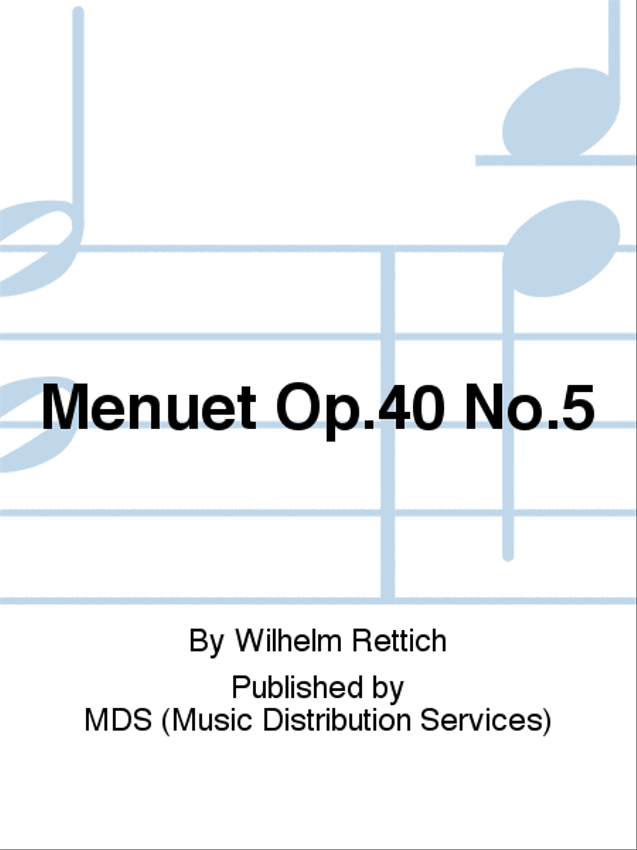 Menuet Op.40 No.5 Violin Solo scores gallery preview page 1