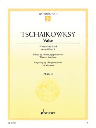 Book cover for Valse in F-sharp minor, Op. 40, No. 9